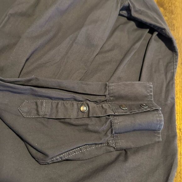 Rock & Roll Cowboy Men’s Country Western Pearl Snap Brown Stitched Design Size L - Picture 7 of 9